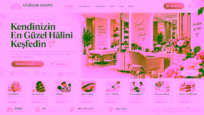 Güzellik salonu web sitesi örneği