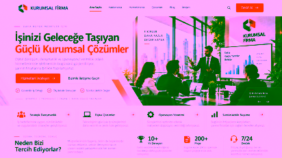 Kurumsal firma web sitesi örneği