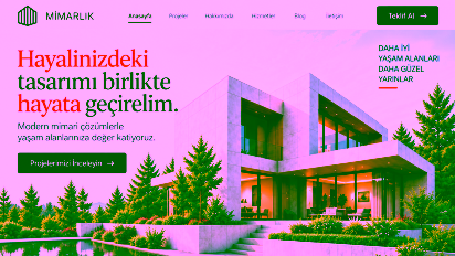Mimarlık web sitesi örneği
