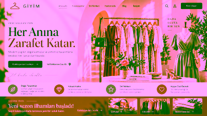 Moda / Butik web sitesi örneği