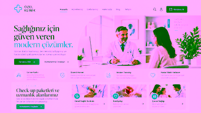 Özel Klinik / Poliklinik web sitesi örneği