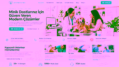 Veteriner Kliniği web sitesi örneği